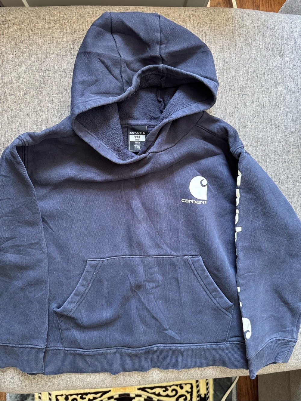Carhartt Navy Blue Hooded Pullover